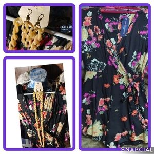 ONE love  Clothing ladies Romper, nwt Necklace Earing Set